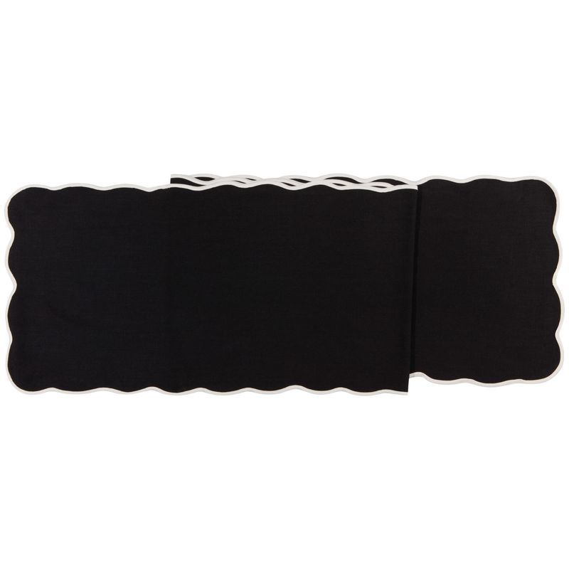 Danica Heirloom 72&quot; Florence Table Runner | Black