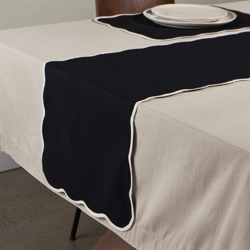 Danica Heirloom 72" Florence Table Runner | Black