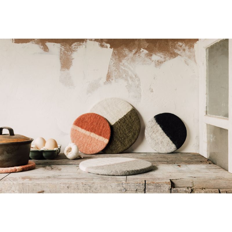 Danica Heirloom Felted Wool Trivet | Quarry