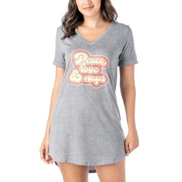 Hello Mello Let Me Sleep V-Neck Sleep Shirt | Peace, Love &amp; Naps