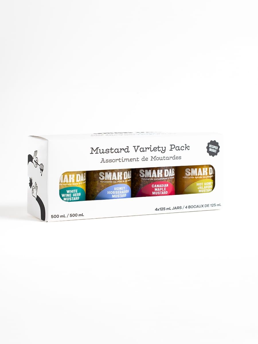 Smak Dab | Gourmet White Variety Mustard Pack (4x125ml)