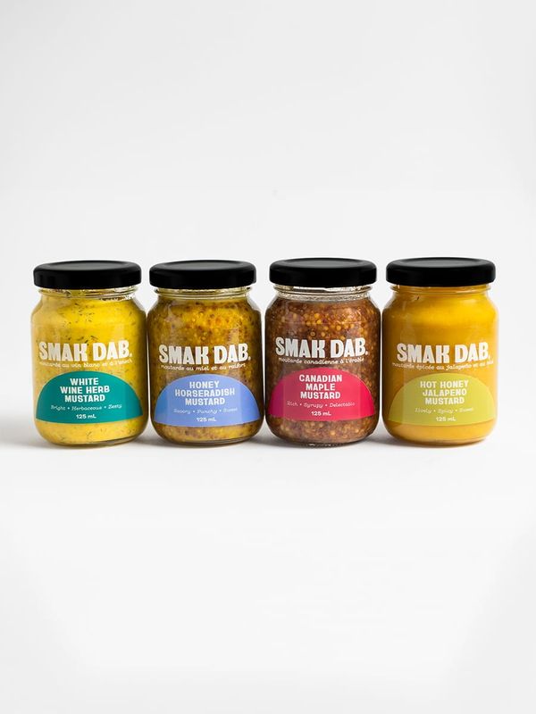 Smak Dab | Gourmet White Variety Mustard Pack (4x125ml)