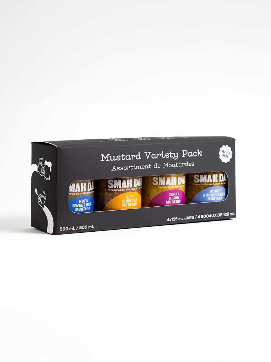 Smak Dab | Gourmet Black Variety Mustard Pack (4x125ml)