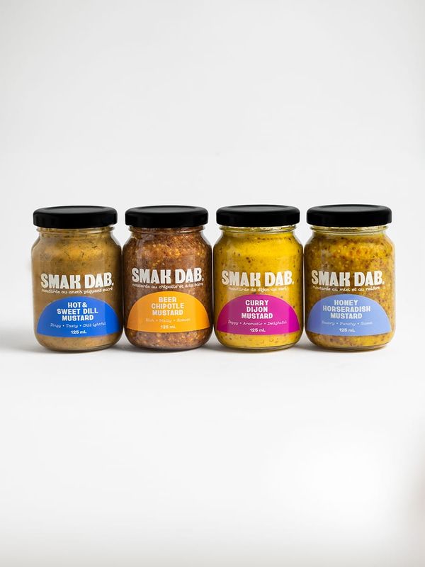 Smak Dab | Gourmet Black Variety Mustard Pack (4x125ml)