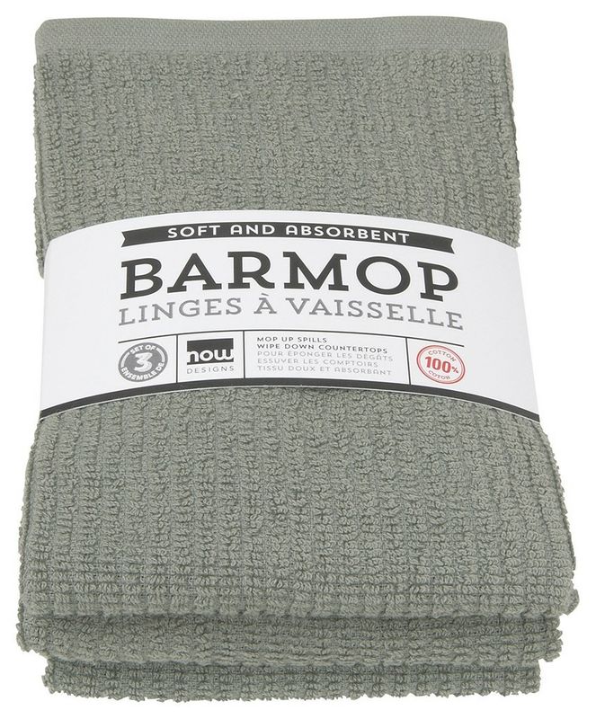 Now Designs Barmop Set of 3 | London Gray