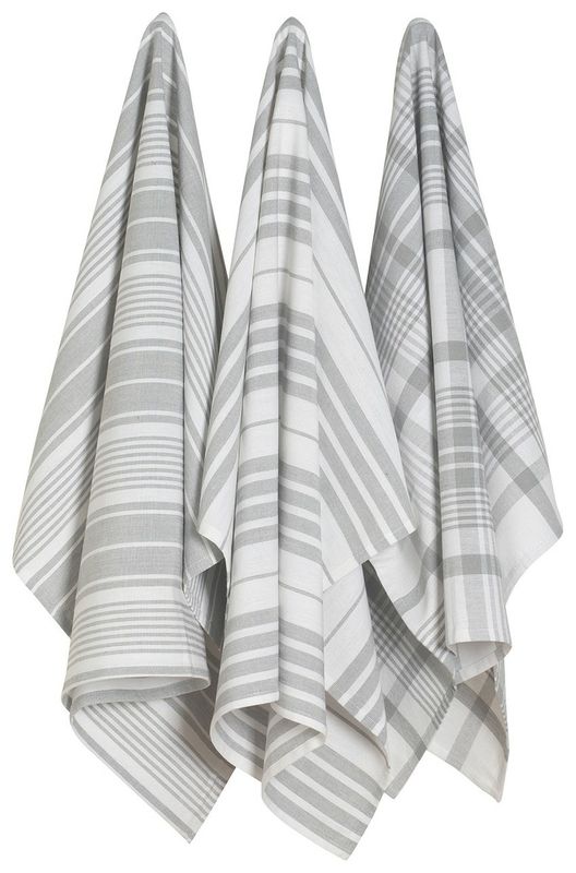 Now Designs Jumbo Dishtowel Set of 3 - London Gray
