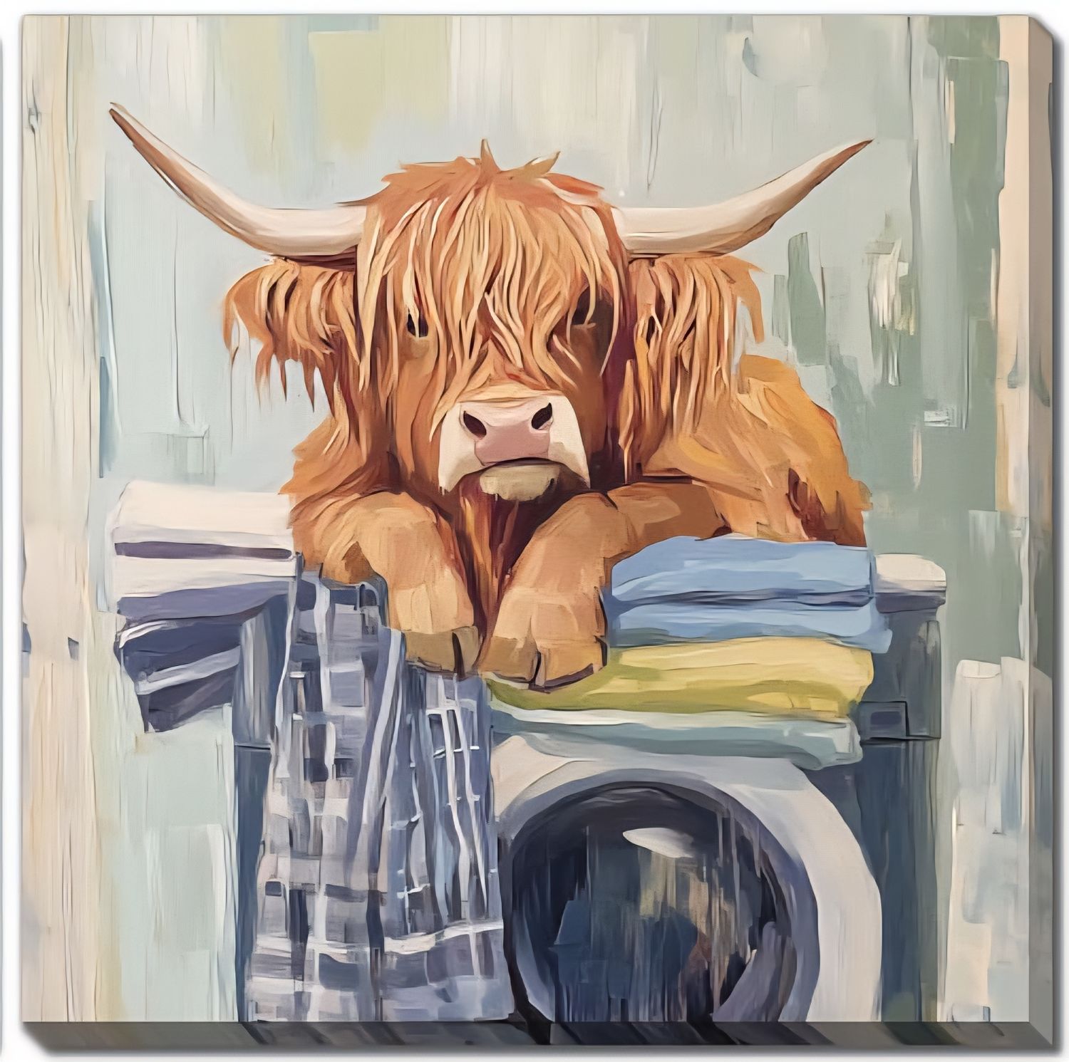 Canvas - More Laundry Cow I