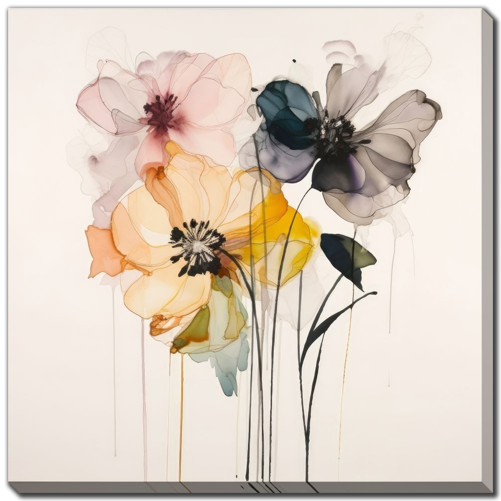 Canvas - Colorful Petal Symphony