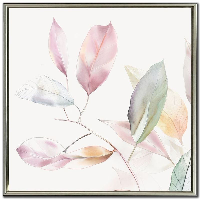 Floating Framed Canvas - Light Leaves II