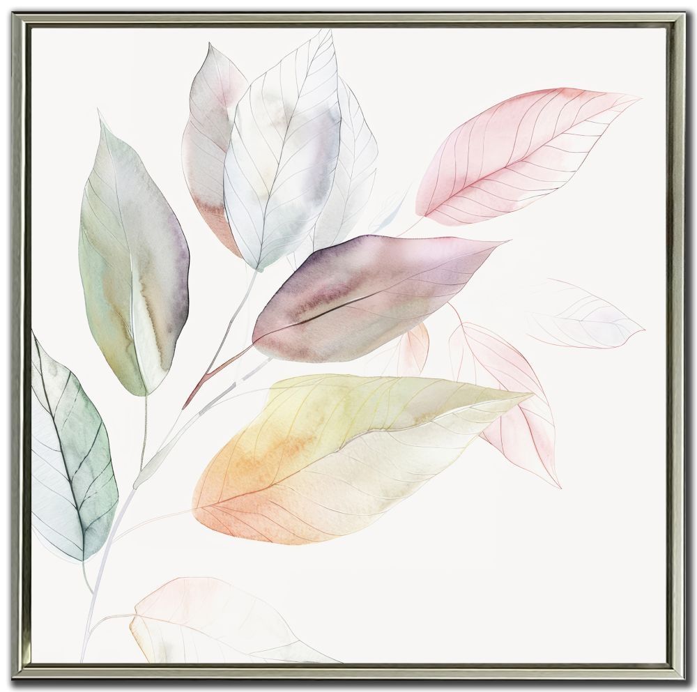 Floating Framed Canvas - Light Leaves I
