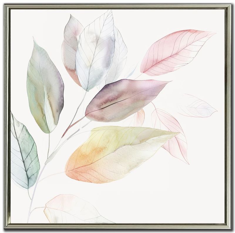 Floating Framed Canvas - Light Leaves I