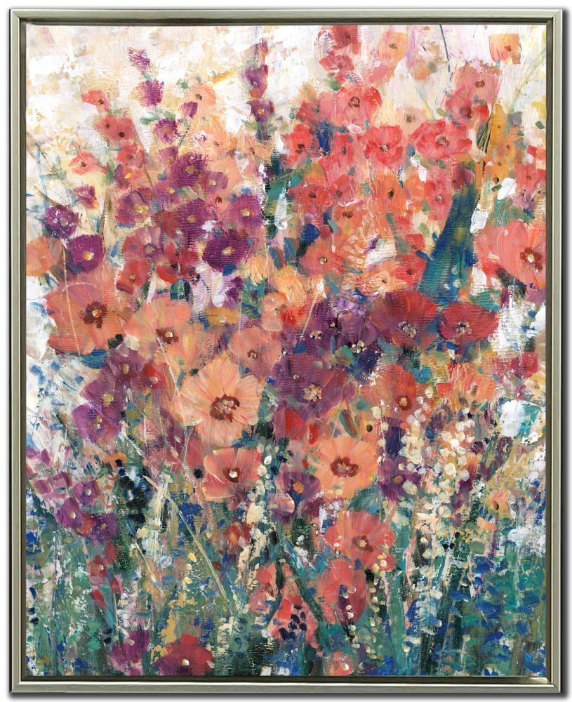 Floating Frame Canvas - Sunlit Flowers