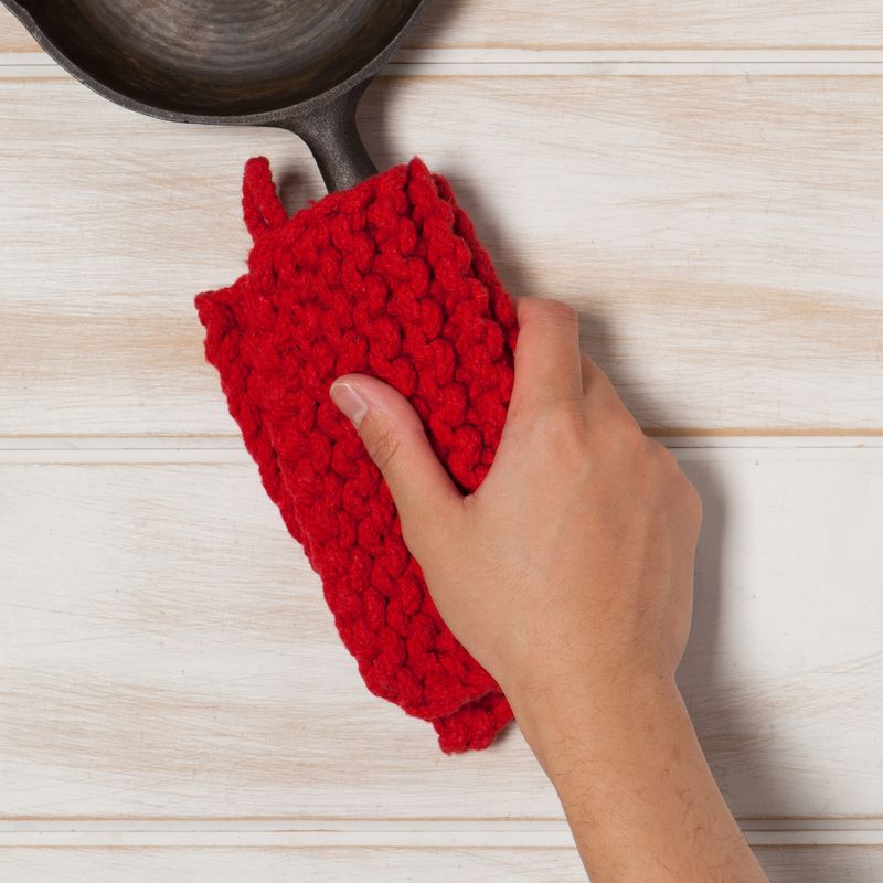Danica Heirloom Knit Potholder | Chilli