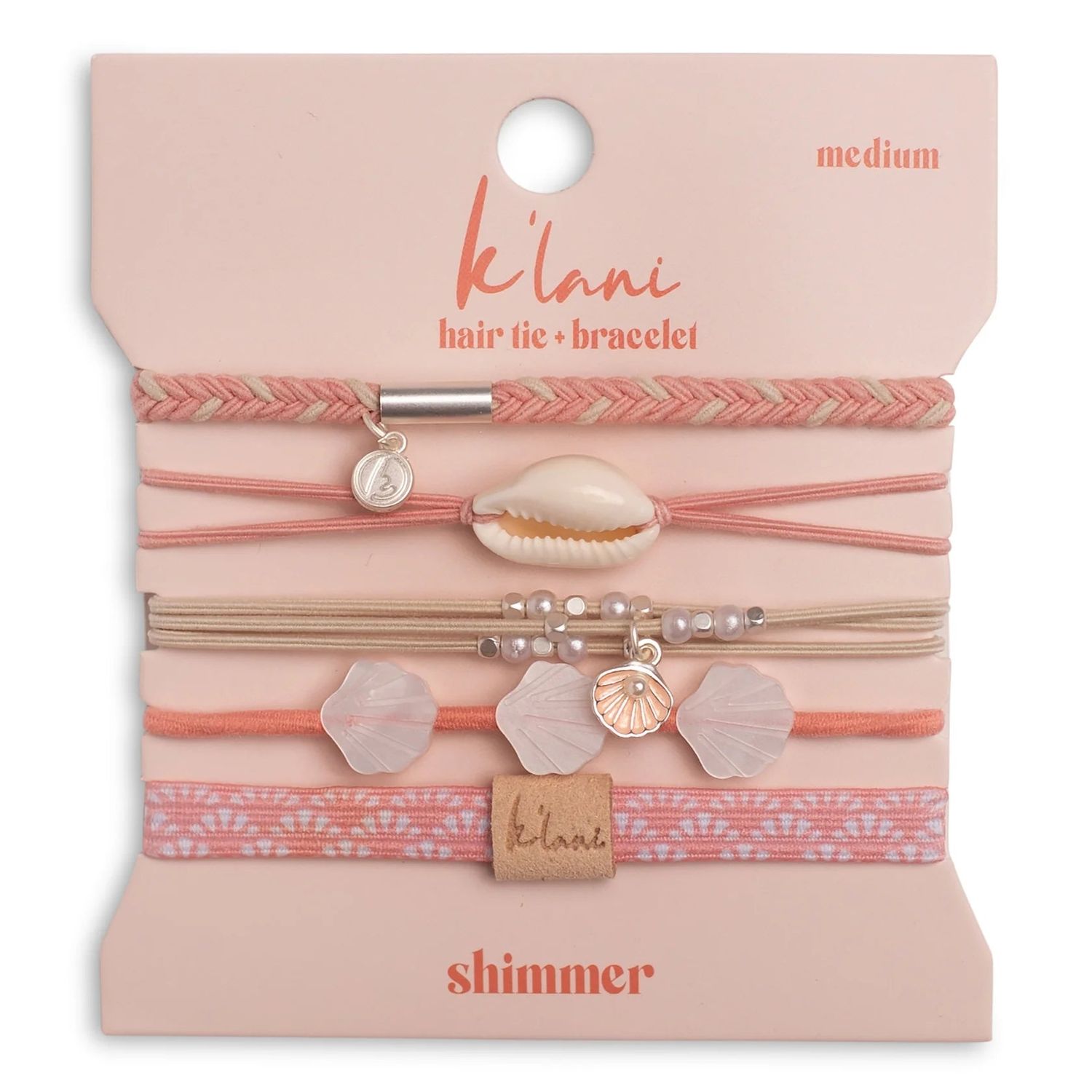 K&#39;lani Hair Tie + Bracelet | Shimmer (Multiple Sizes)