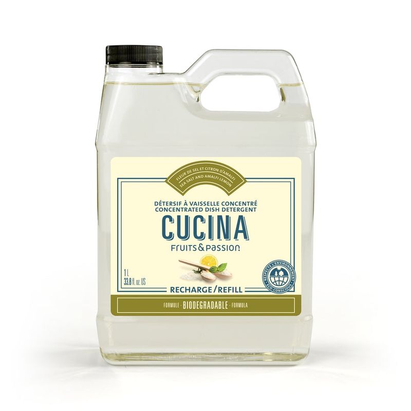 Fruits &amp; Passion 1L Concentrated Dish Detergent | Sea Salt and Amalfi Lemon