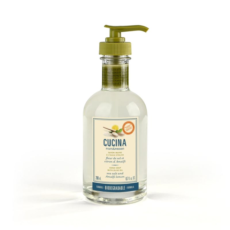 Fruits &amp; Passion 200ml Hand Soap with Olive Oil | Sea Salt and Amalfi Lemon