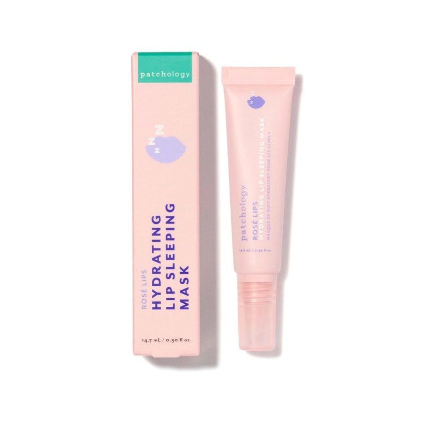 Patchology Hydrating Sleeping Mask | Overnight Plumping Lip Mask - Rosé Lips 