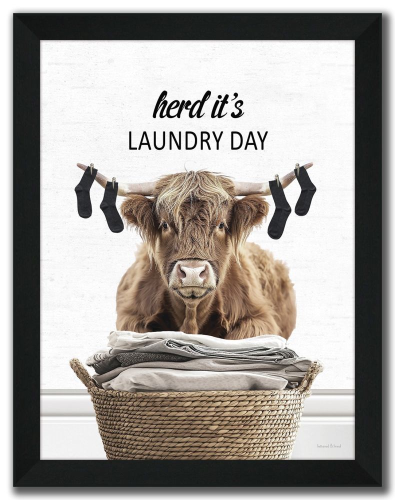 Framed - Herd It&#39;s Laundry Day Highland