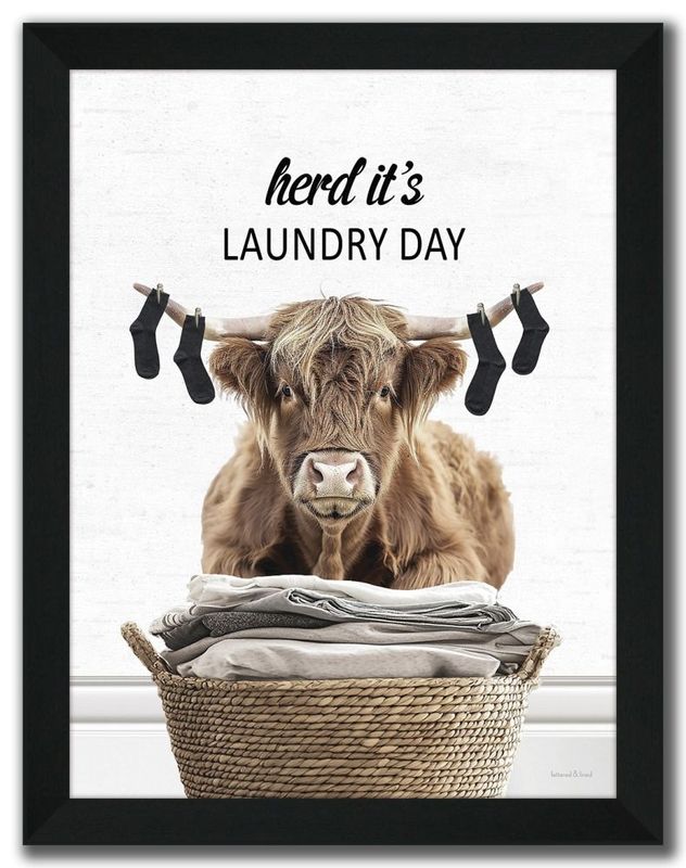 Framed - Herd It&#39;s Laundry Day Highland