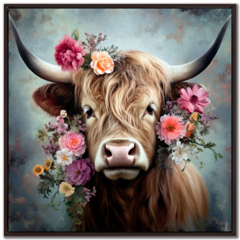 Floating Framed Canvas - Majestic Moo I