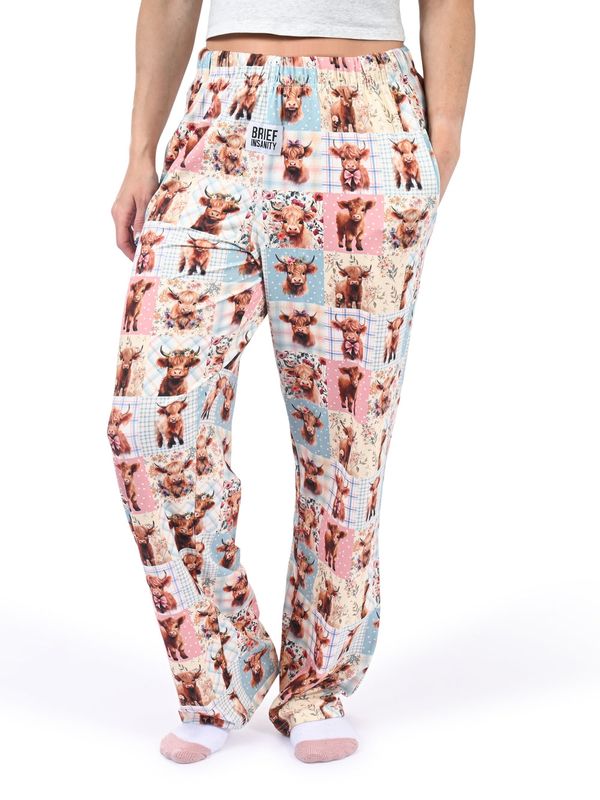Brief Insanity Sleep Pants | Highland Cow Quilt