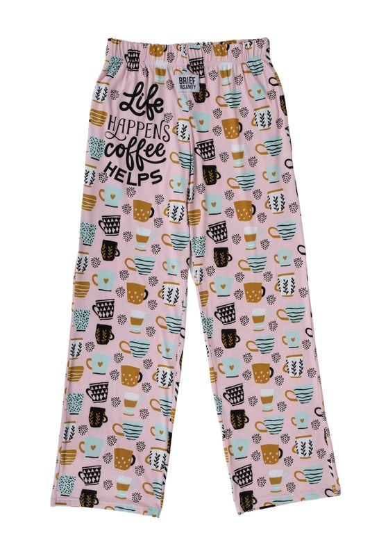 Brief Insanity Sleep Pants | Life Happens, Coffee Helps