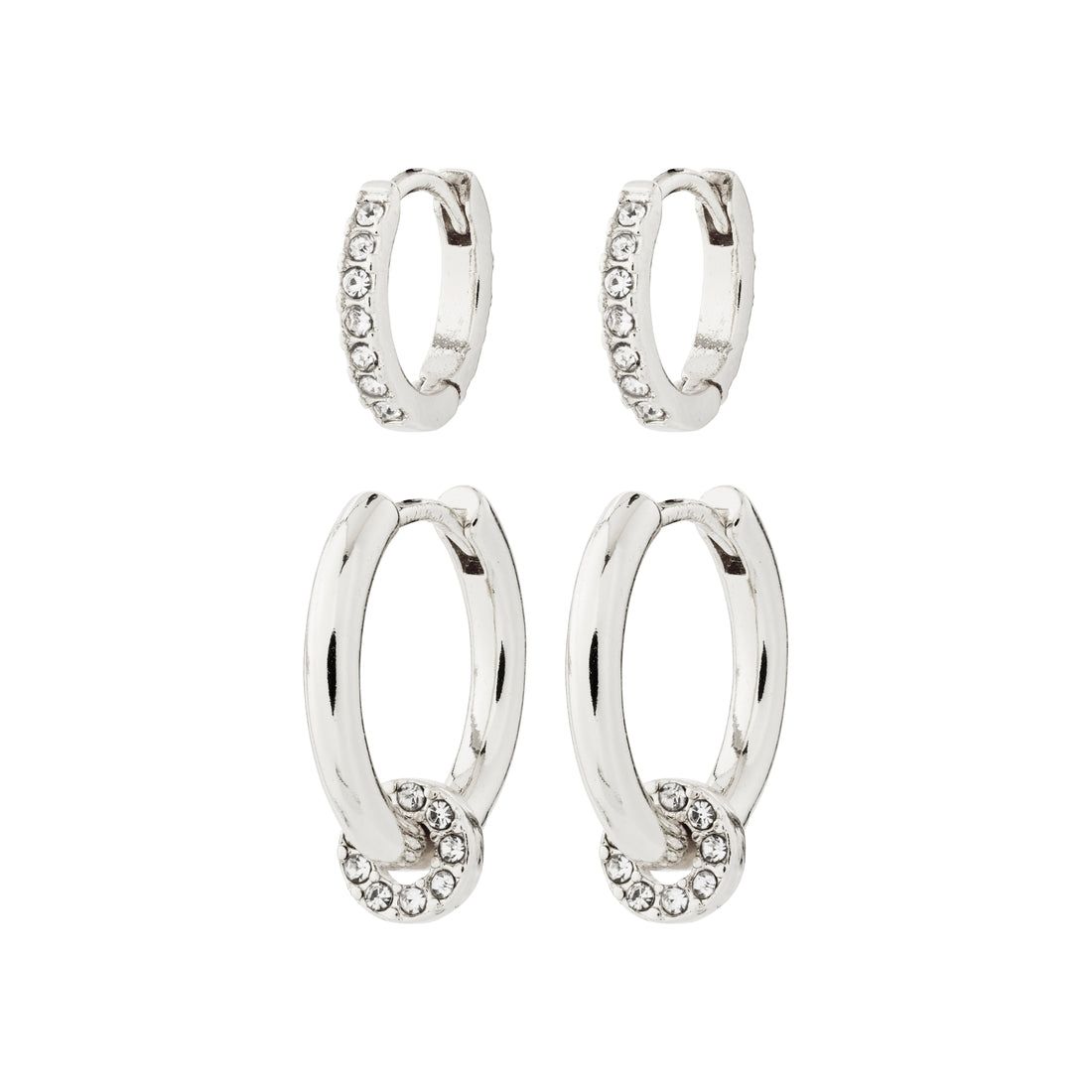 Pilgrim Silver Scottie 2-in-1 Earring Set