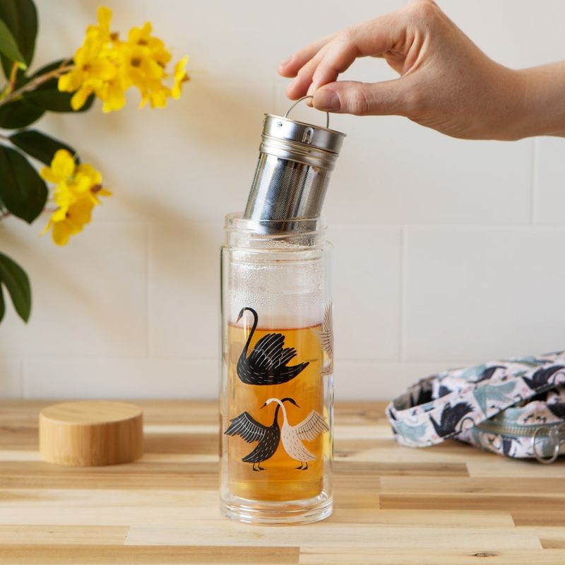 Danica Studio | Glass Tea Infuser - Swan Song