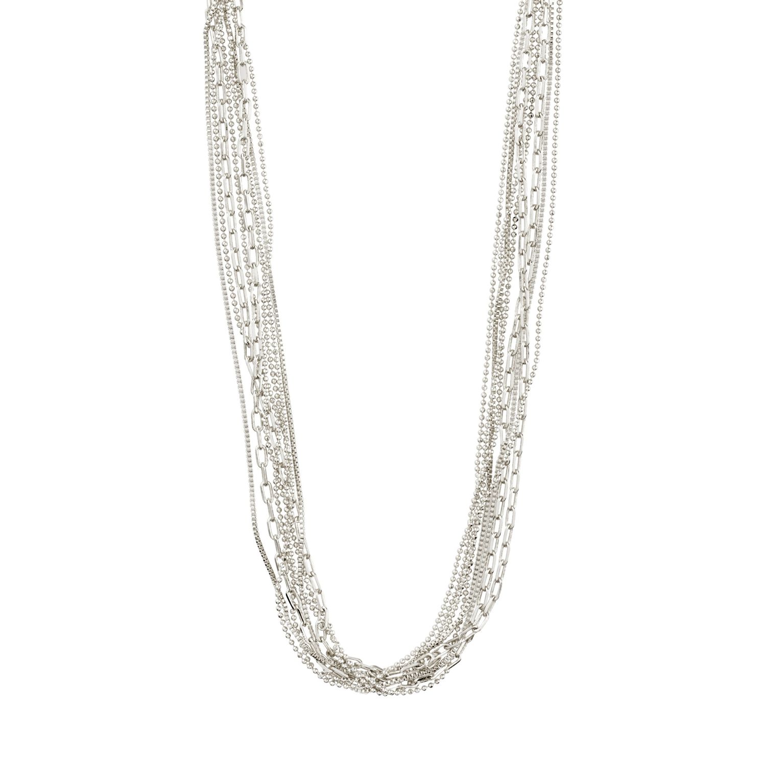 Pilgrim Silver Lilly Chain Necklace