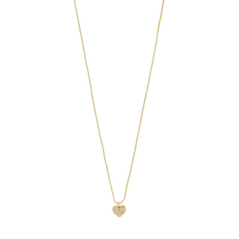 Pilgrim Gold Emmett Crystal Heart Necklace