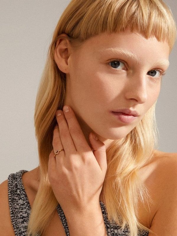 Pilgrim Gold LuLu Heart Stack Ring