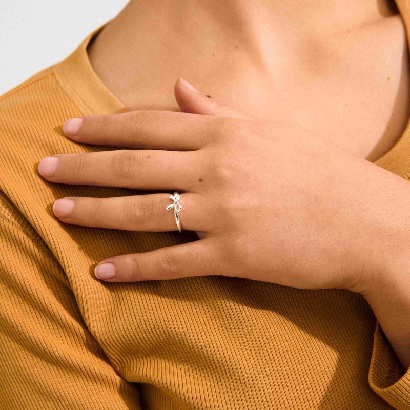 Pilgrim Silver Bow LuLu Stack Ring