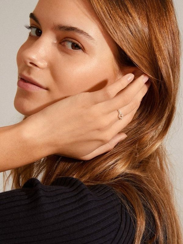 Pilgrim Silver LuLu Heart Stack Ring