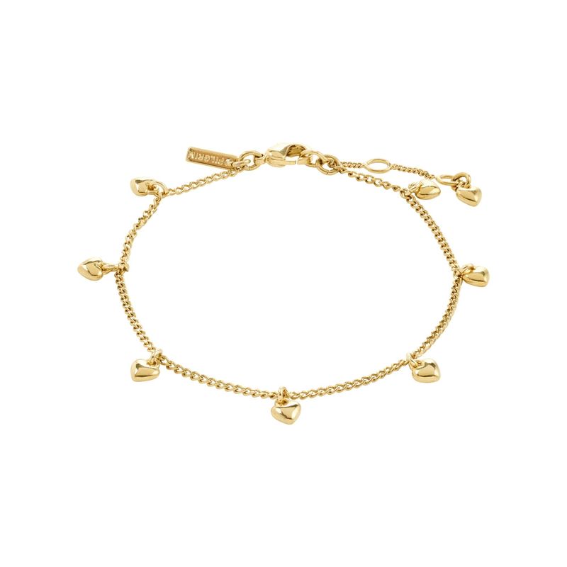 Pilgrim Gold Alaia Heart Pendant Bracelet