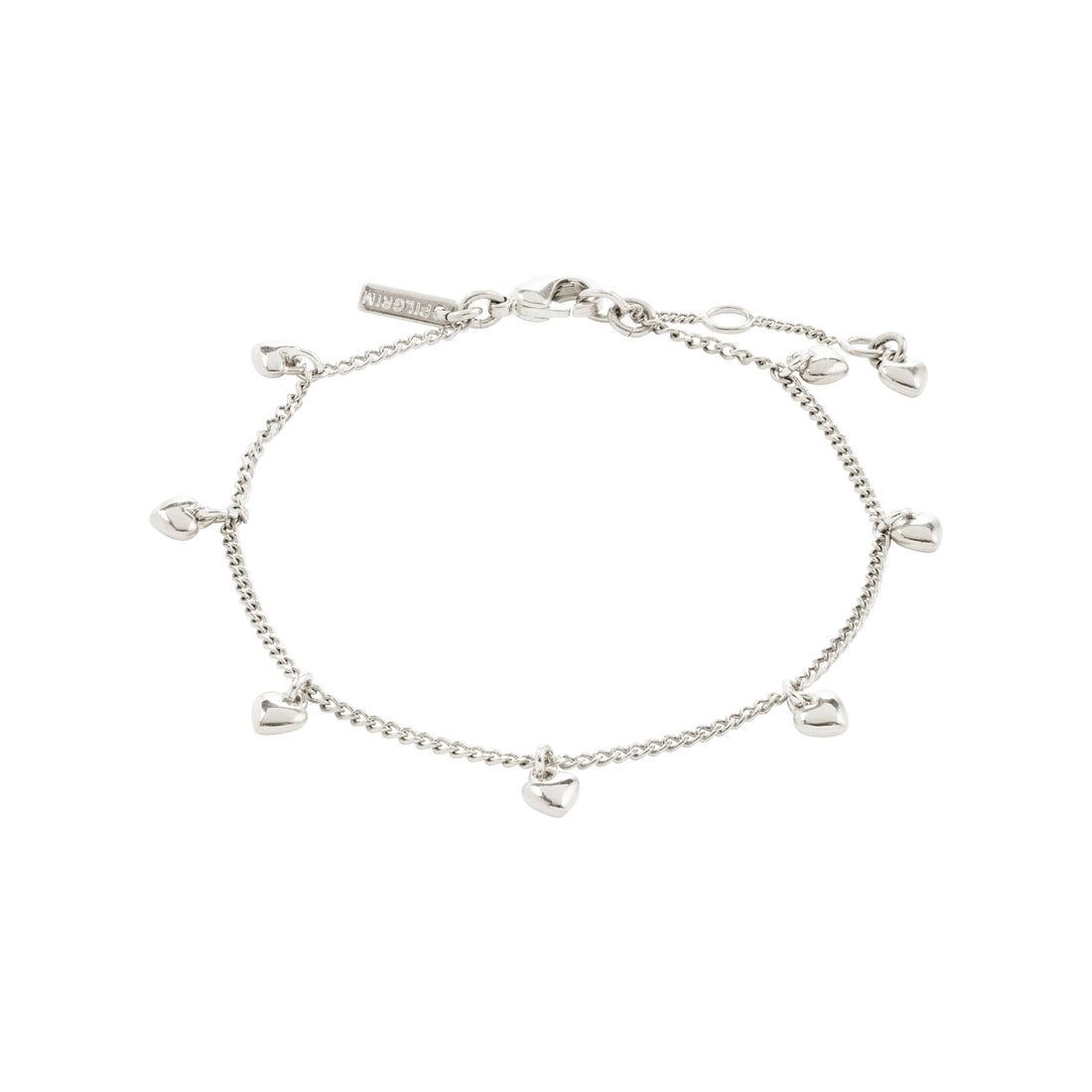 Pilgrim Silver Alaia Heart Pendant Bracelet