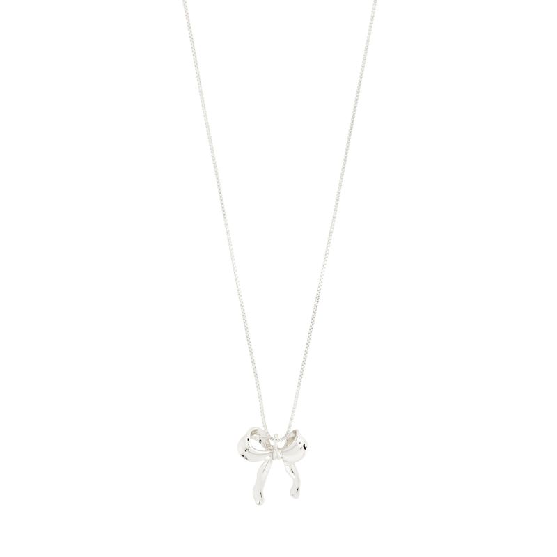 Pilgrim Silver Cassian Bow Necklace