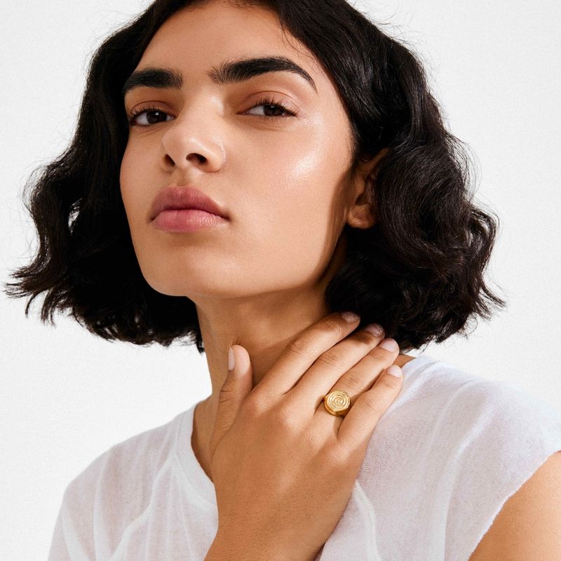 Pilgrim Gold Air Spiral Chunky Ring