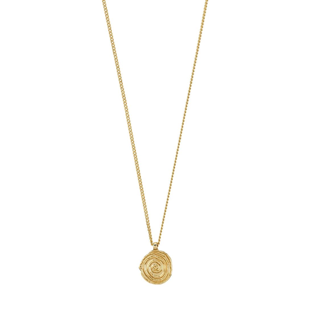 Pilgrim Gold Air Spiral Coin Necklace