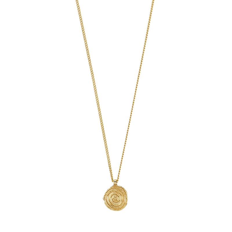 Pilgrim Gold Air Spiral Coin Necklace