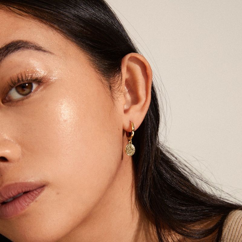 Pilgrim Gold Nomad Huggie Hoop Earrings