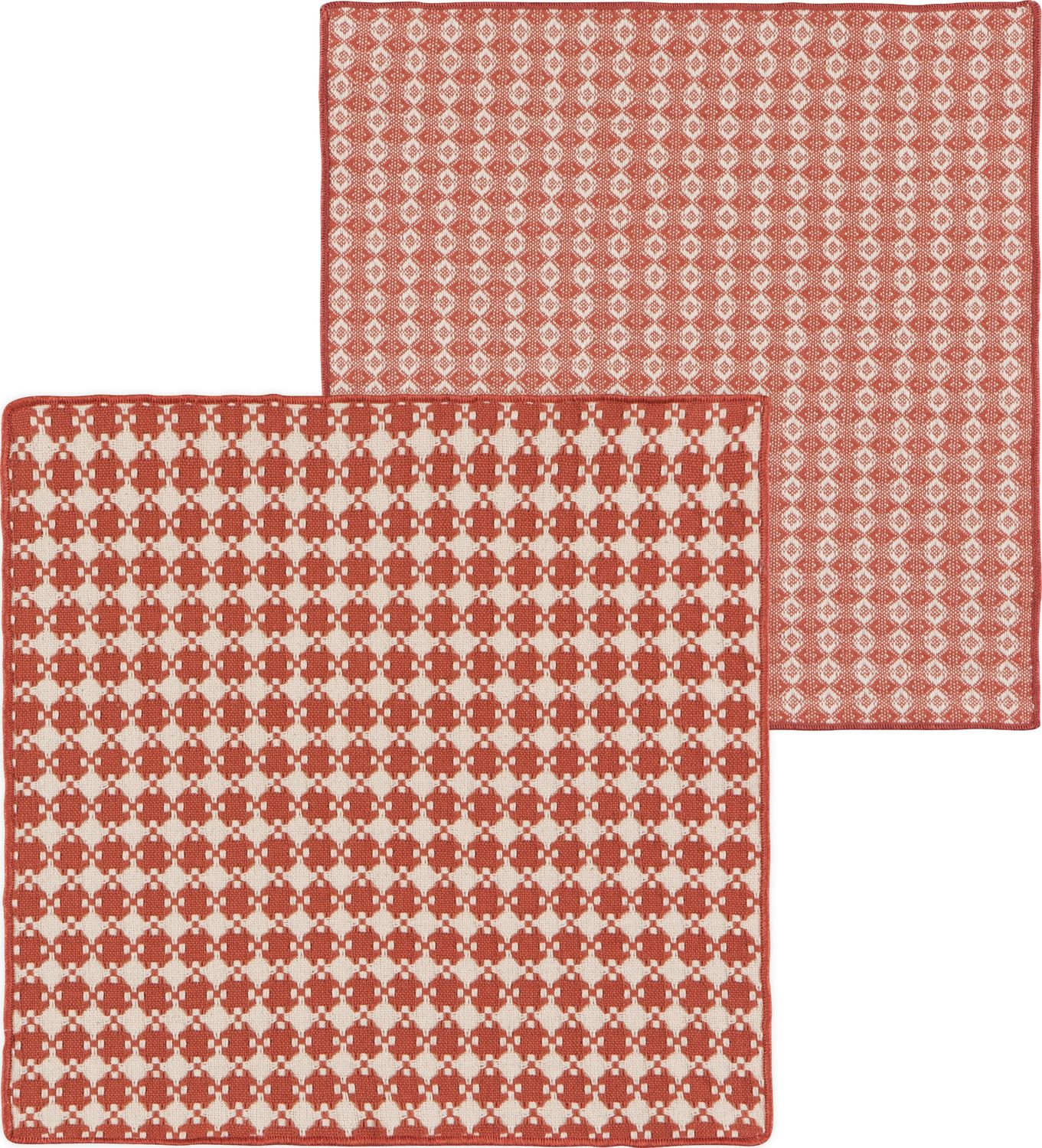 Danica Heirloom Facet Woven Dishcloths Set of 2 - Clay