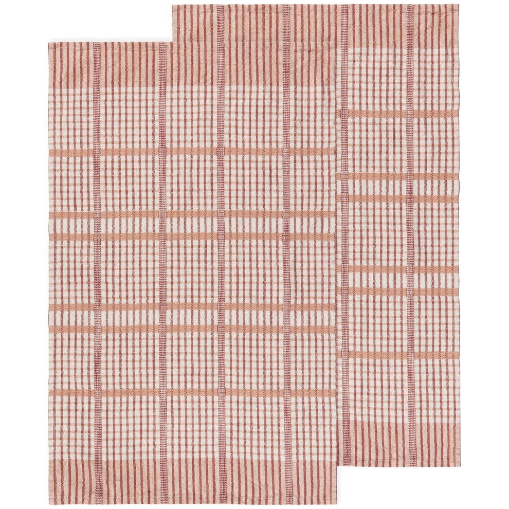 Danica Heirloom Finlay Check Dishtowel (Set of 2) | Bisque