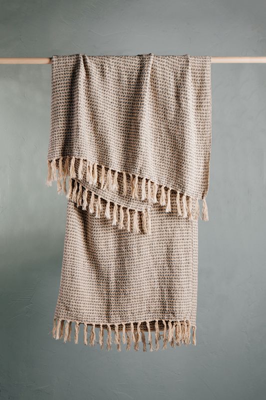 Danica Heirloom 50in x 60in Millie Throw | Dove Grey