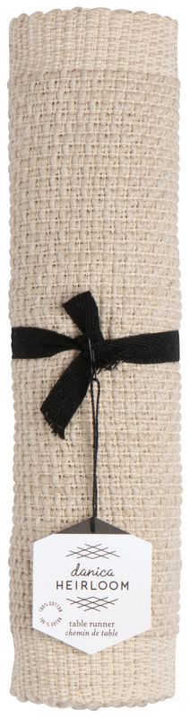Danica Heirloom 72" Lattice Table Runner | Dove Grey