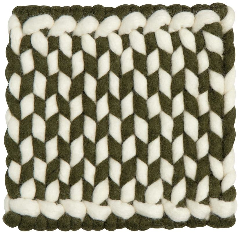 Danica Heirloom Wool Braid Trivet | Olive Branch