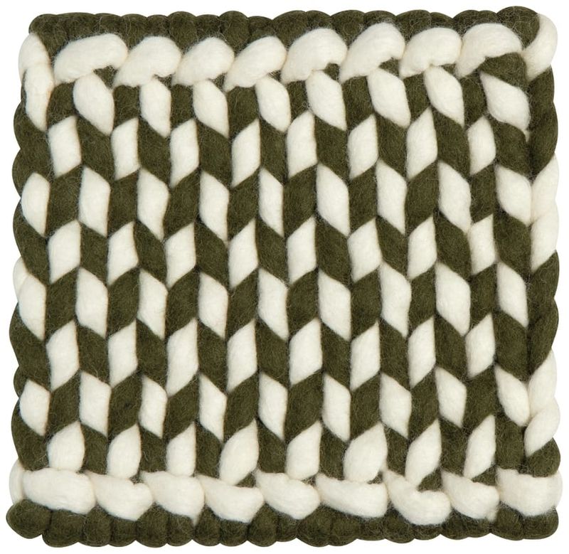 Danica Heirloom Wool Braid Trivet | Olive Branch