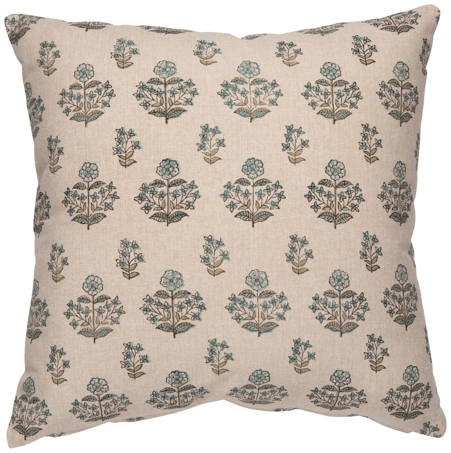 Danica Heirloom 20in Block Print Pillow | Salvia