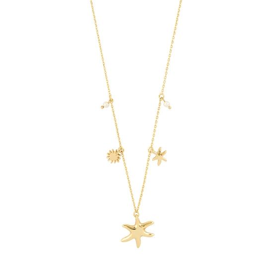 Pilgrim Gold Prism Necklace