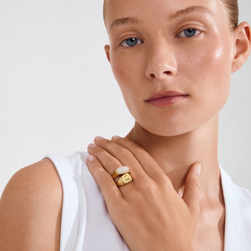Pilgrim Gold Prism 2-in-1 Ring Set