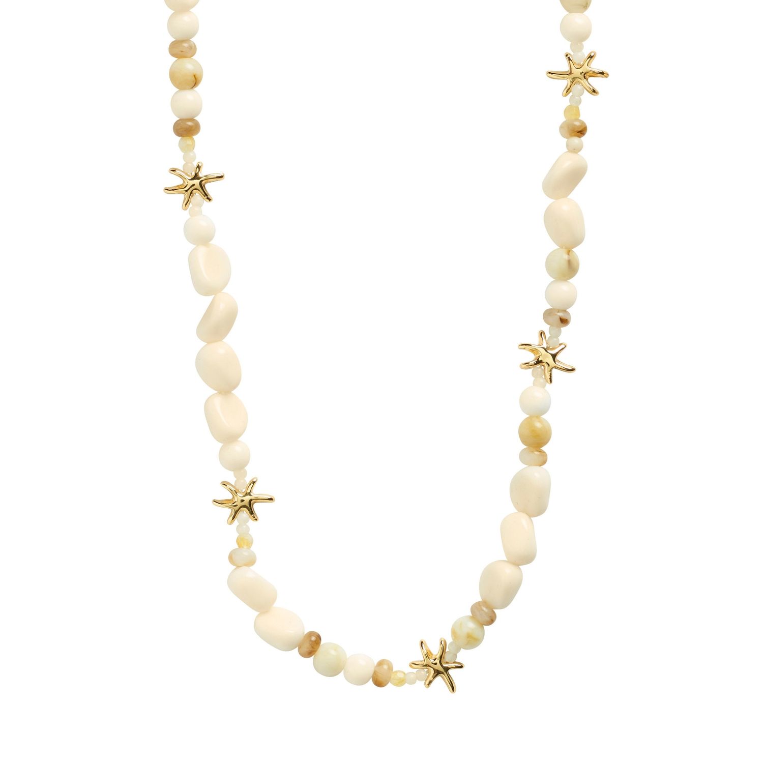 Pilgrim White/Gold Prism Necklace